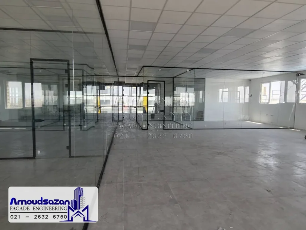 پارتیشن شیشه ای مدرن پروژه ایران دلکو